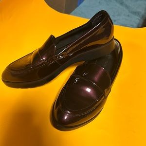 Maroon burgundy loafers